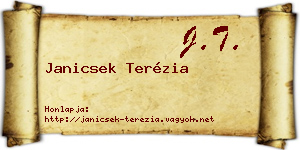 Janicsek Terézia névjegykártya