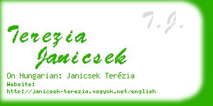 terezia janicsek business card